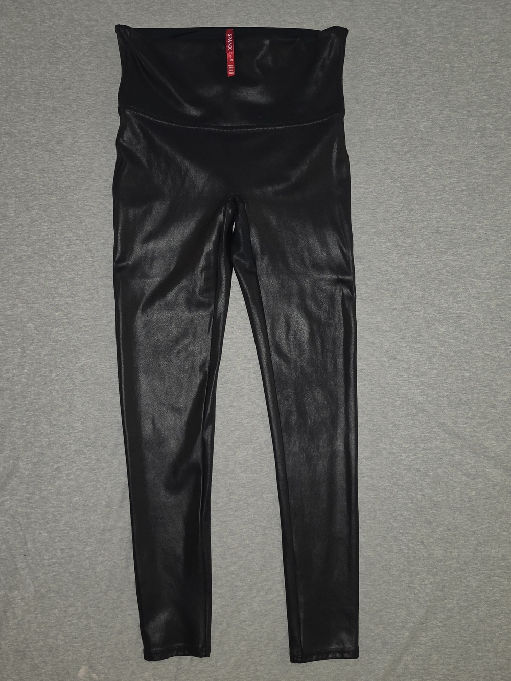 SPANX Black Faux Leather High-Rise Leggings